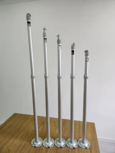 SUPORTE EM ALUMÍNIO PAREDE TETO CÂMERA PROJETOR Cctv 1metro 120cm Cor cinza  