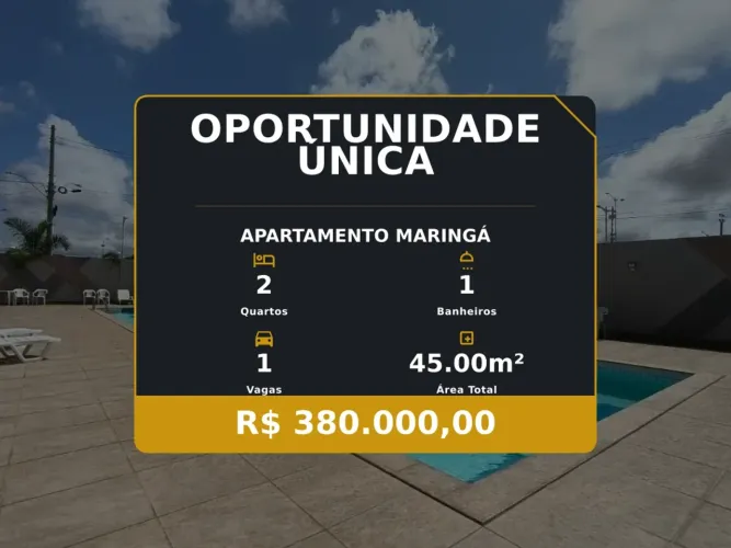 Apartamento com quintal privativo no Maringá - Oportunidade imperdível!