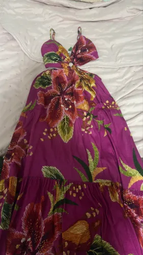 Vestido florido rosa da farm