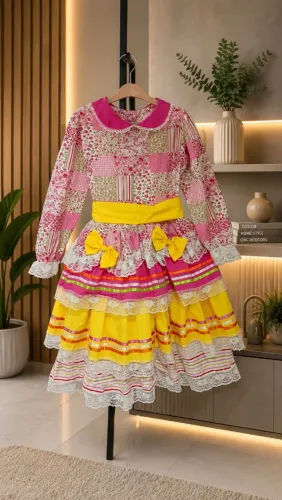 Vestido caipira infantil 