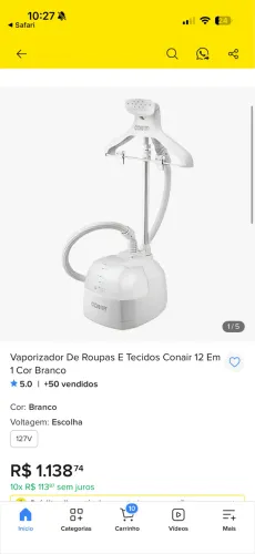 Vendo vaporizador de roupa