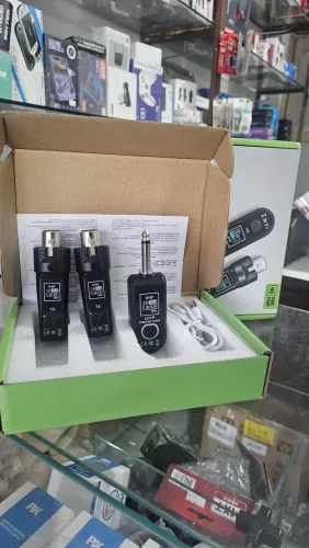 Kit receptor e transmissor sem fio para microfones UHF