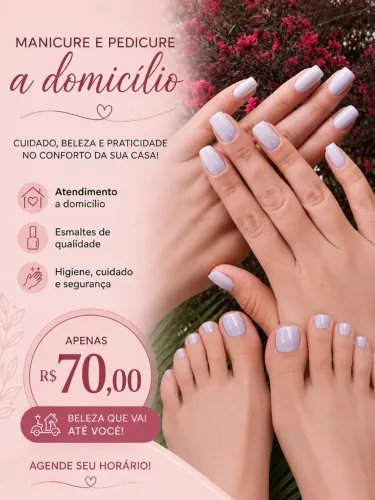 Manicure raiz atendimento adomiciliar