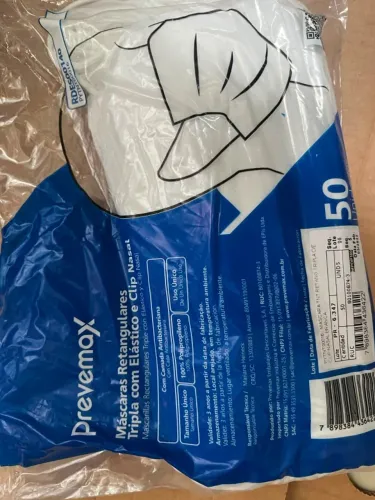 Lote 6.000 Máscaras Descartáveis Prevemax - 120 Pacotes Lacrados