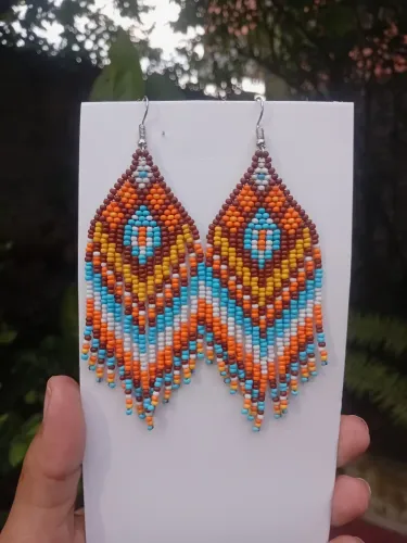 Brincos de miçangas