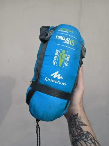 saco de dormir quechua forclaz 15 trekking trilha montanha viagem acampamento camping