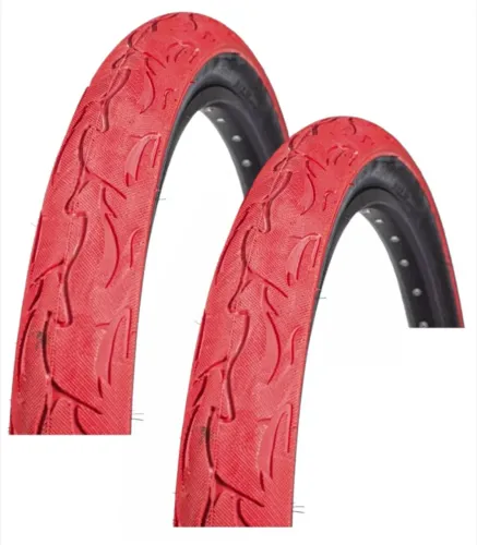 Pneu 26 x 2 .50 flame O PAR Vermelho banda preta NOVO