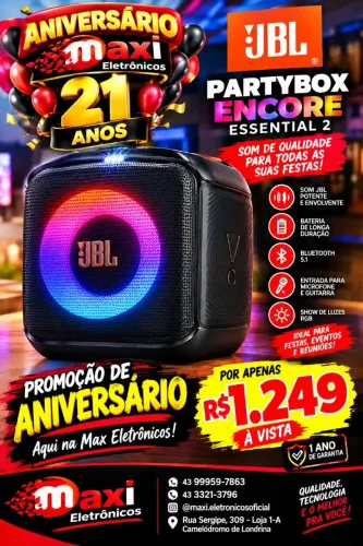 MEGA PROMOÇÃO ? PARTYBOX ENCORE ESSENCIAL 2 