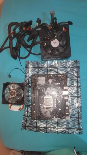 Kit i3 9100f + Placa mãe Asus h310m-e R2.0 + Fonte 500w Nidus + Cooler