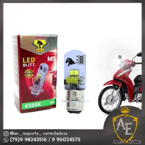 Led super branca para biz e pop