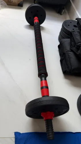 kit halteres barras kettlebell peso musculação 6 em 1 consport 10kg