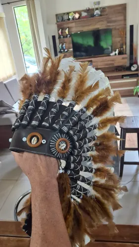 Cocar Penacho Indio Indígena Caboclo Carnaval Fantasia Novo