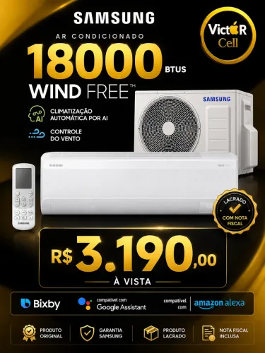 (PROMOÇÃO) Ar Condicionado Samsung 18000 Btus WindFree