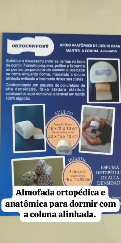 ALMOFADA DE JOELHO PARA ALINHAR A COLUNA AO DORMIR