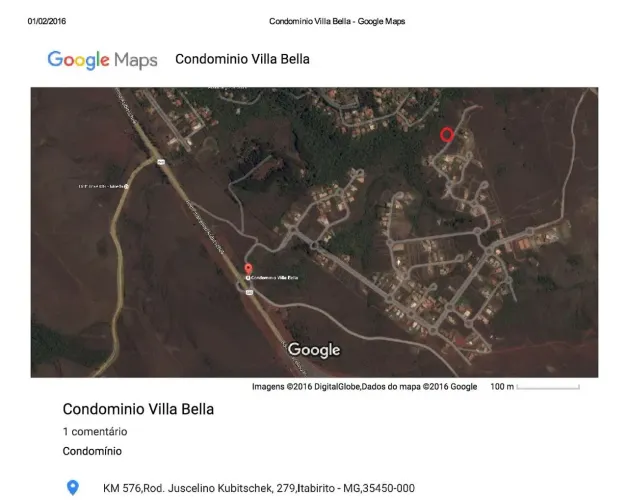 Lote condomínio villa bella br 040 itabirito moeda / mg 850 m2