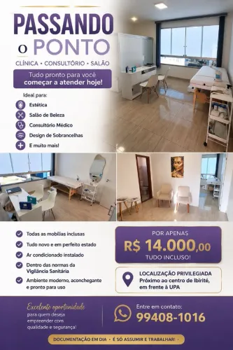 Sala de estética,salão consultório e outros