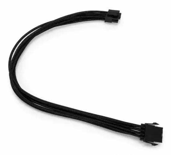 Cabo Extensor Premium Sleeve 8 Pinos (6+2) Para GPUs 40cm Preto