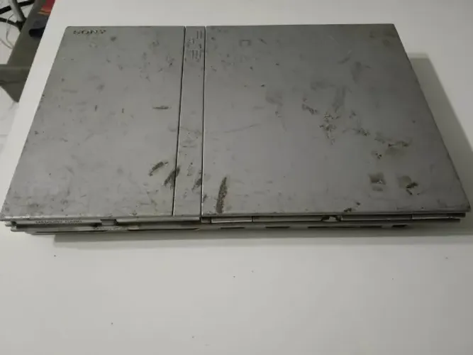 Playstation 2 Slim Prata Funcionando LEIA