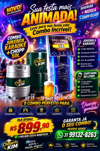 Karaokê e Chopeira para sua festa ou evento 