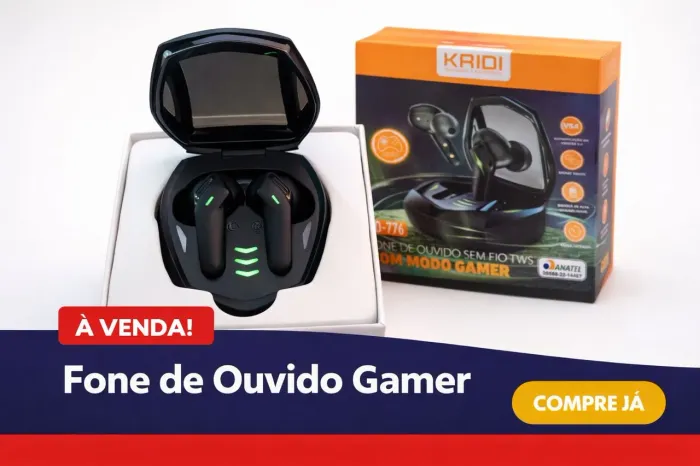 Fone de ouvido,com modo gamer 