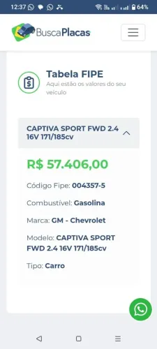 Chevrolet Captiva Sport FWD 2.4 16V 171/185cv 2015