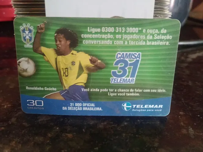 Cartão telefone antigo para colecionadores