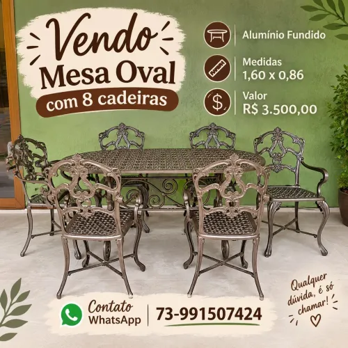 Vendo mesa Aluminio Fundido