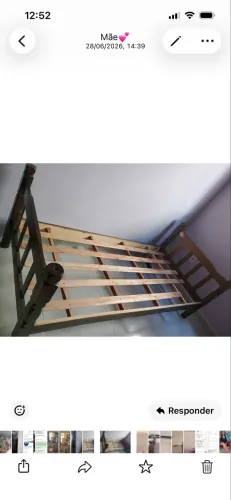cama beliche de madeira