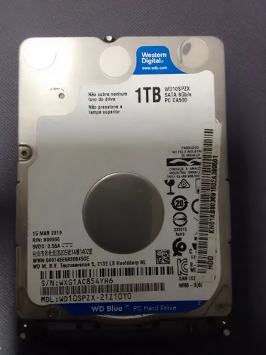 Hd notebook 1tb sata 3 100% saúde