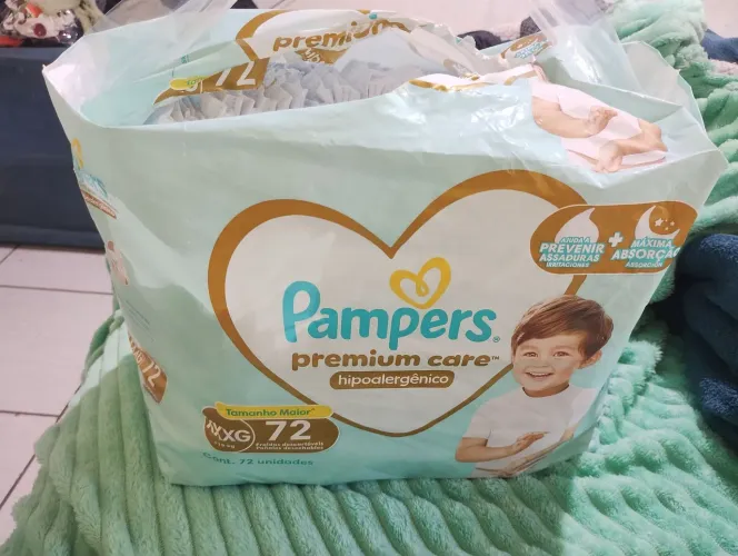 Fralda Pampers Premium Care hipoalergênico