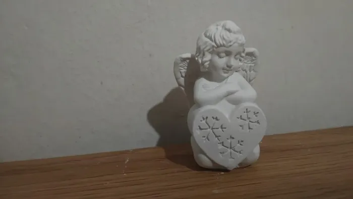 6 anjos gesso cru