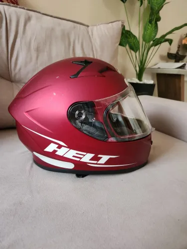 Capacete Helt Fechado Vermelho Fosco