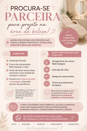 Sócia/Parceria na área da beleza