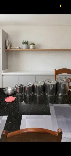 Lindo Kit Premium Porta Mantimentos em Aço Inox (6 Peças)
