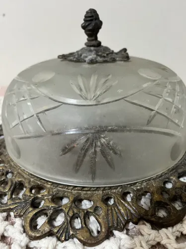 Lustre paflon bronze antigo 25cm