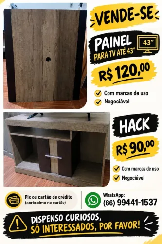 Painel 43" e hack