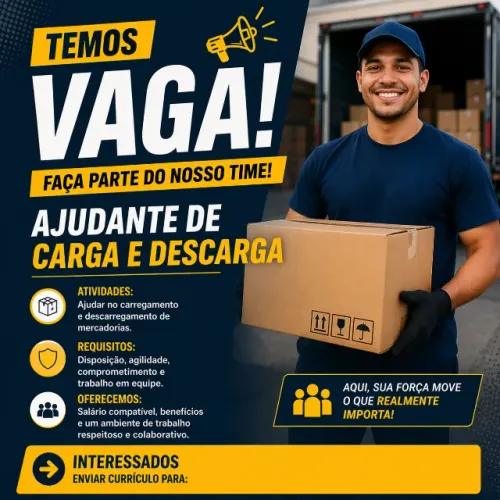 Vaga de Emprego Ajudante de Carga e Descarga