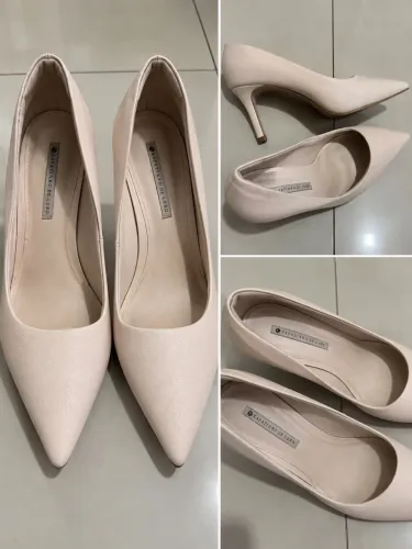 Scarpin Nude Feno Clássico