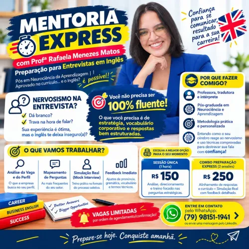 Mentoria Express de Preparação para Entrevistas em Inglês