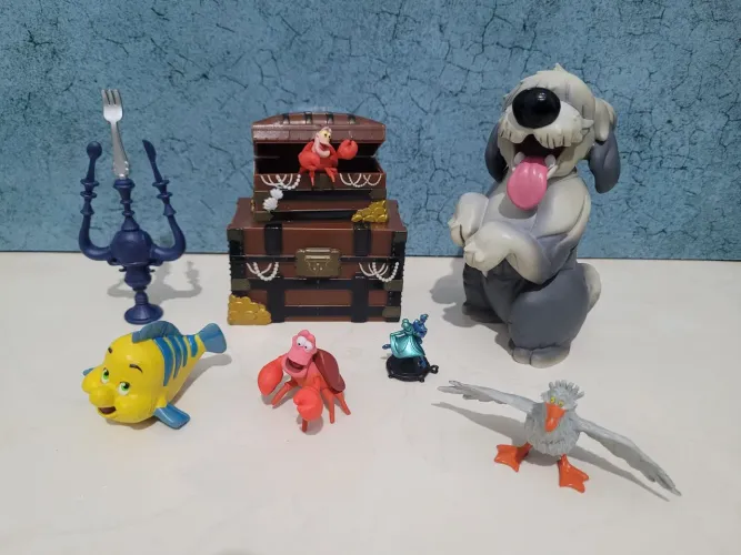 Lote miniaturas A Pequena Sereia Disney Store