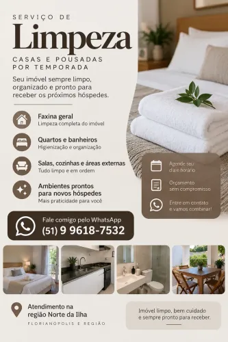Limpeza para Airbnb, Casas, Aptos e Kitnets de Temporada.