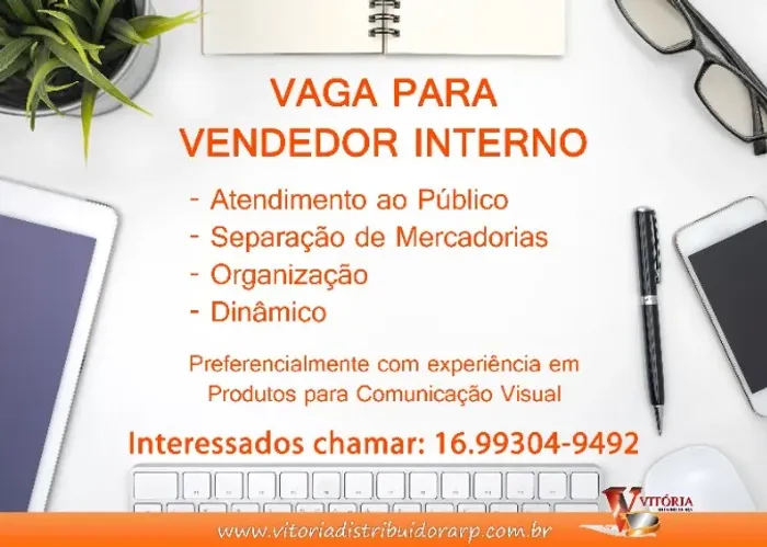 Vendedor interno - atendimento ao público balcão
