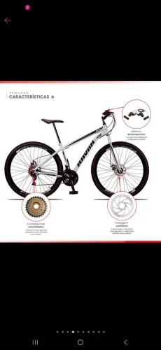 Bicicleta aro 29 com freio a disco, nova na caixa
