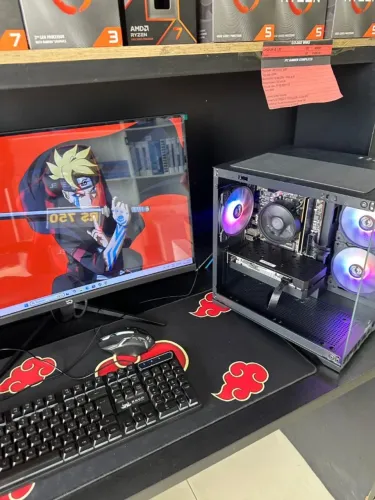 PC Gamer de Alta performace Ryzen 5 4500 + RX580 + Monitor 27 polegadas Novo Lacrado