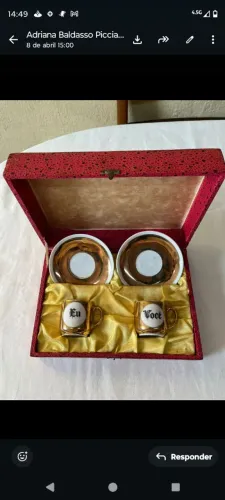 Jogo de Xícara Vintage Eu & Você 