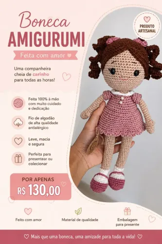 Boneca amigurumi 