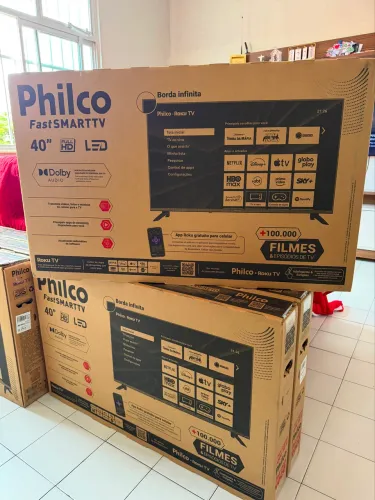 Smart TV Philco 40? Full HD Roku TV - Nova na Caixa