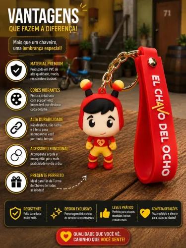 Chaveiro Chapolin 6CM Emborrachado