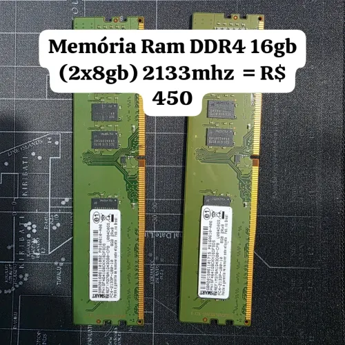 Memória Ram DDR4 8gb 2133mhz p/ PC Gamer, Computador, Desktop, 8 GB