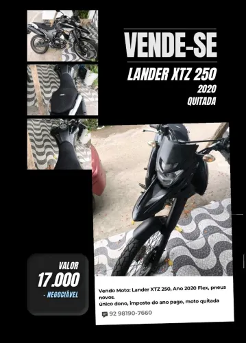 Vendo moto Lander 250 2020 único dono